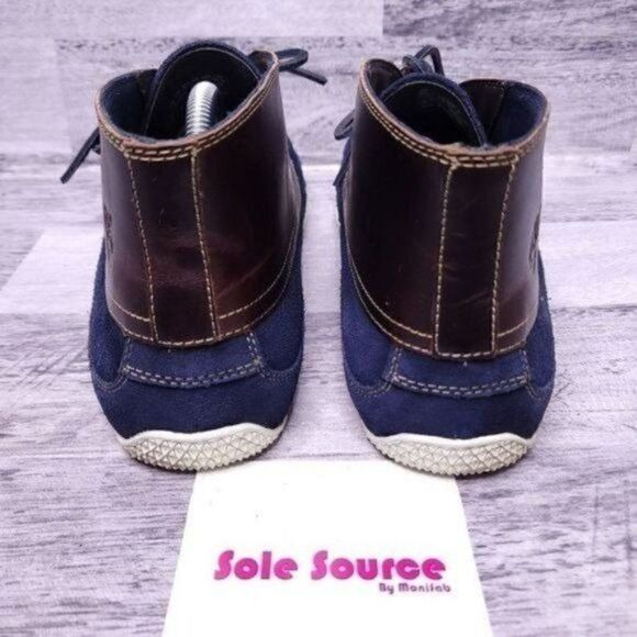 Timberland Camp 73 Moc Toe Lace Up Leather Suede Boot Navy Brown Men's sz 11.5 - Picture 6 of 8